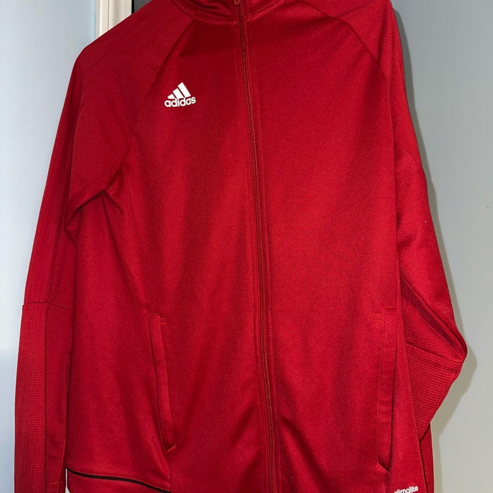Adidas 3 Stripe All Red Track Jacket Women’s Medium